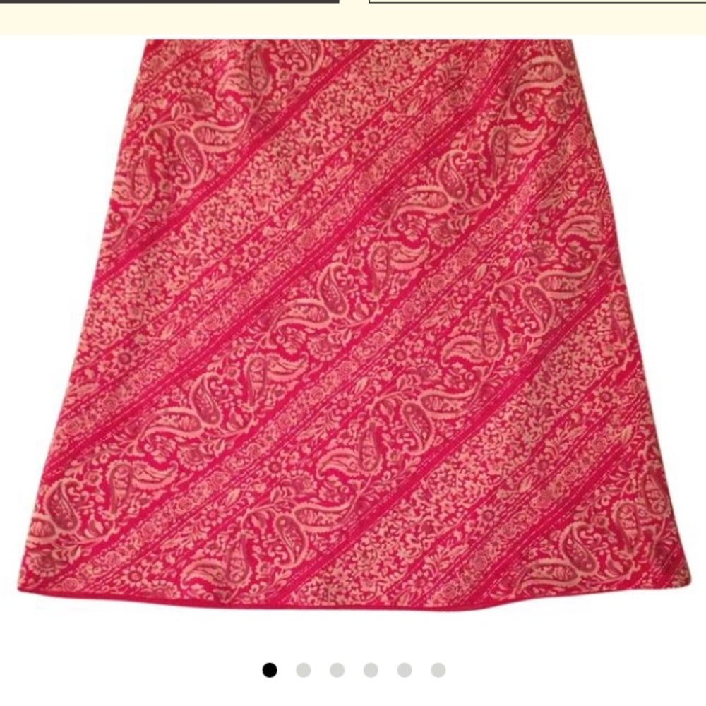 Ann Taylor Silk Lined Skirt Coral lavender highlights